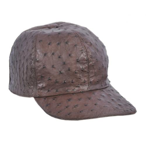 Los Altos Brown Genuine Ostrich Baseball Hat G010307